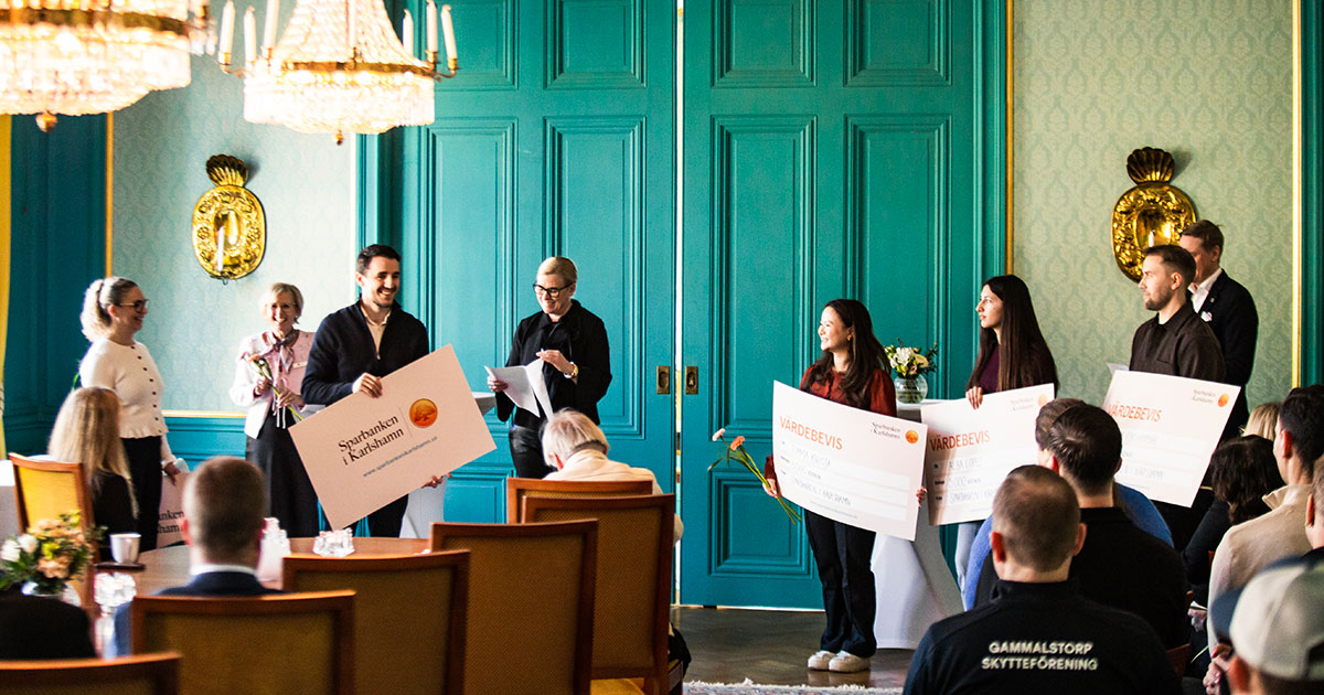 Utdelning av stipendier på residenset i Karlskrona