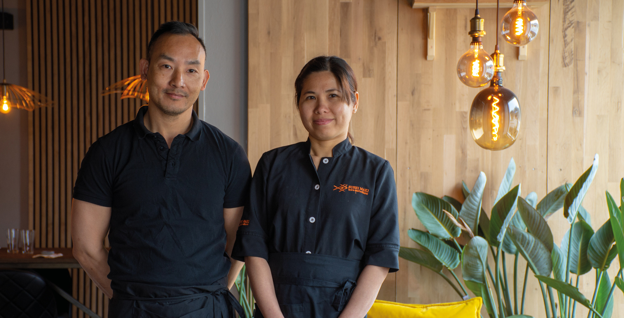 Duoc Lu och Kieu Tran som äger Sushi Maki.